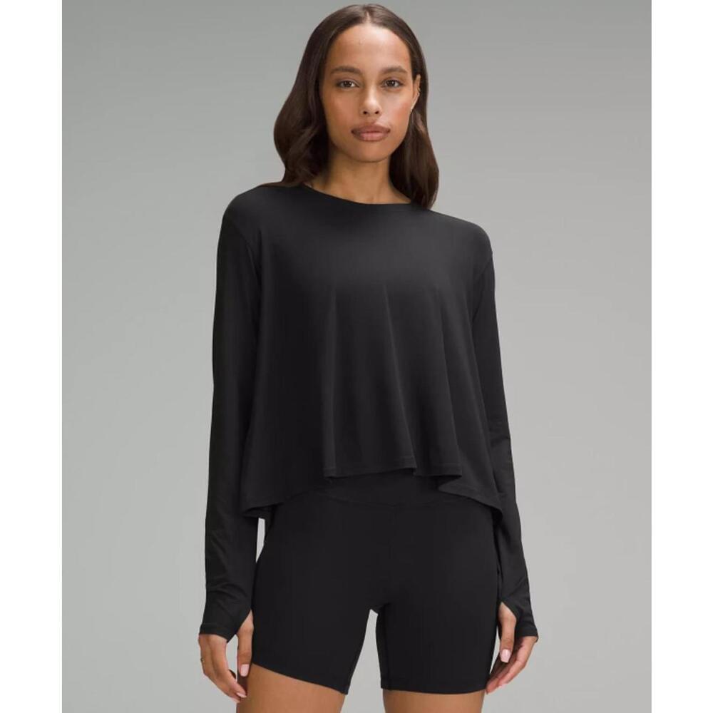 NWOT Lululemon Modal Relaxed-Fit Lounge Long-Sleeve Shirt Black Size 8